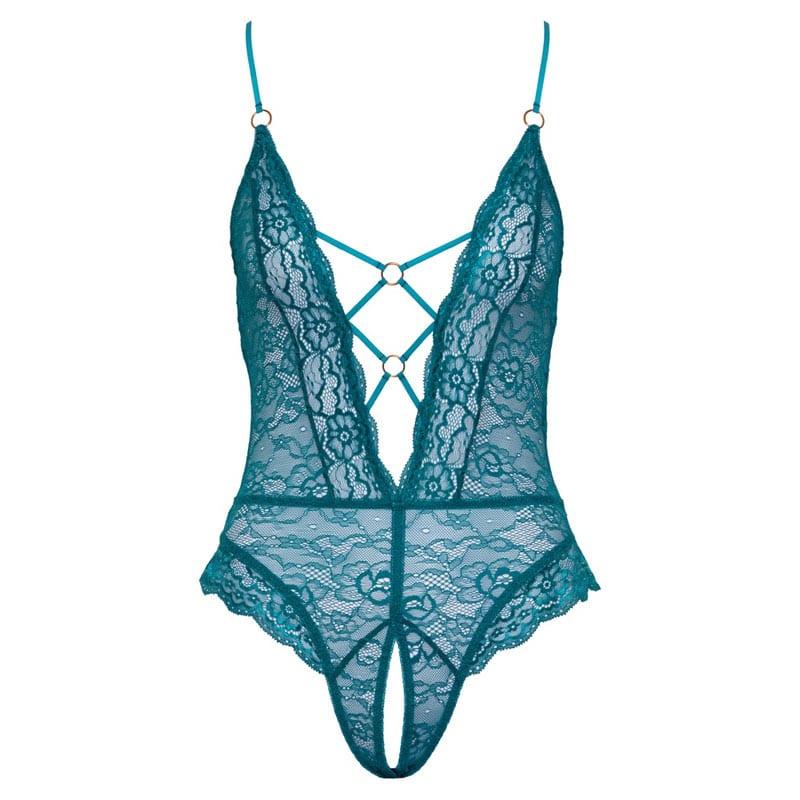 Fræk Grøn Bundløs Bodystocking til Uforglemmelige Øjeblikke