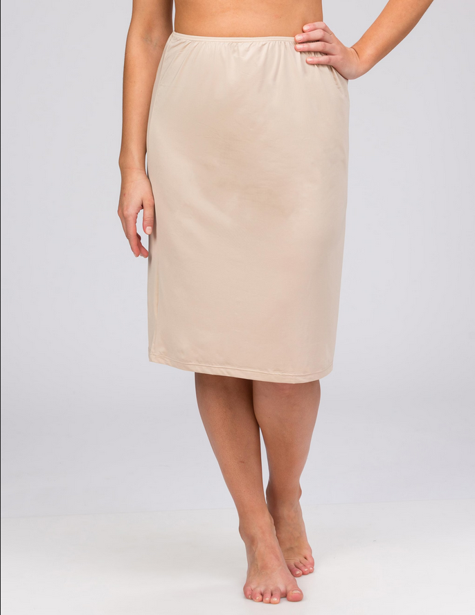 Langt Underskørt Beige Hud Trof - Trofé Lingerie  - 7321140141310