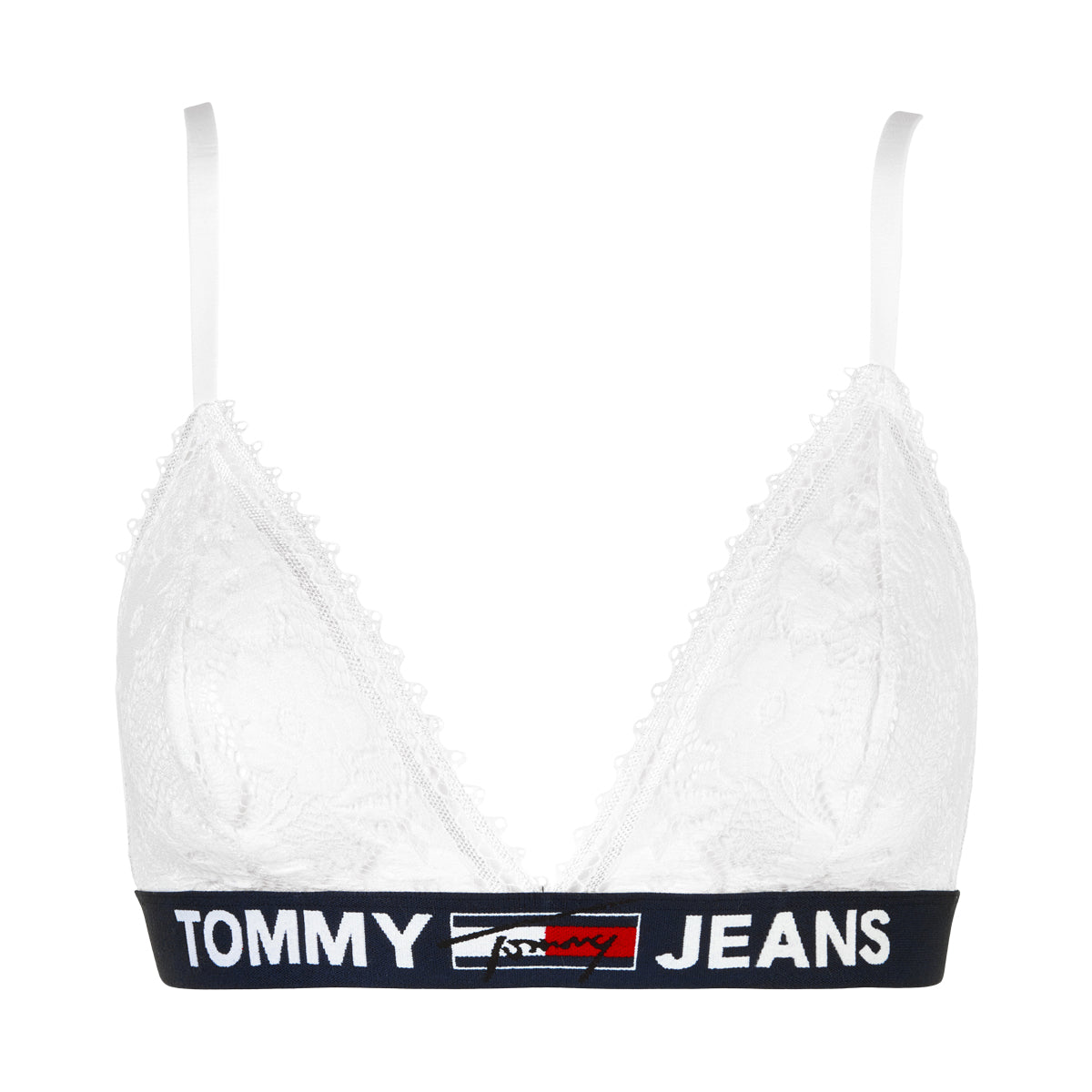 Hvid Tommy Hilfiger Lingerie Unlinted Triangle Uden Bøjle Størrelse: Dame - Tommy Hilfiger Lingerie  - 8720116313611