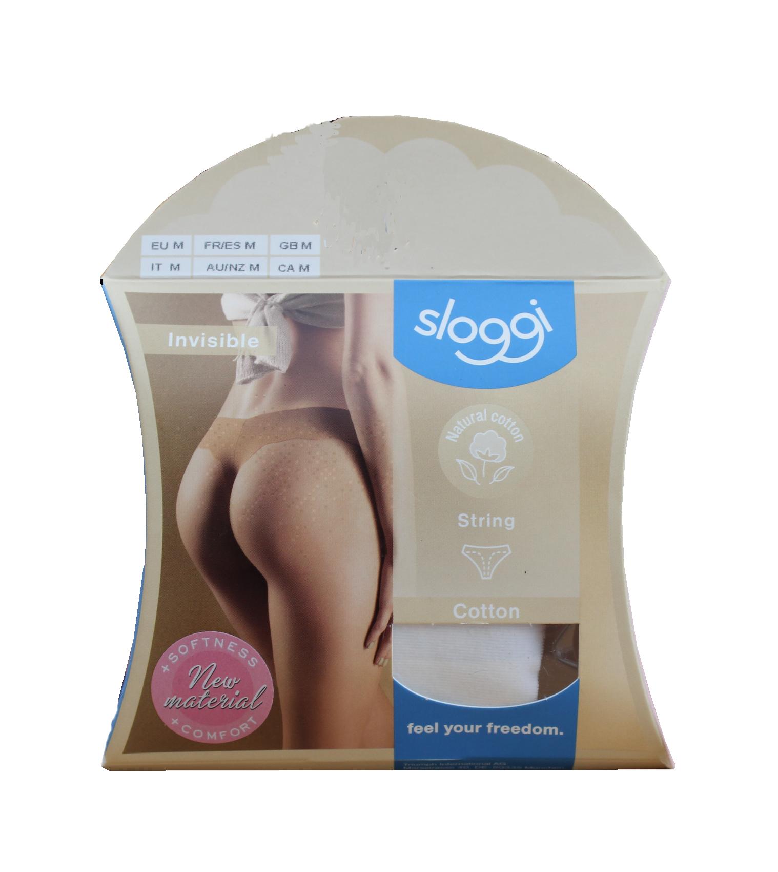 Hvid Sloggi Invisible Light Cotton String Str Medium - Lingerie  - 7611358244997