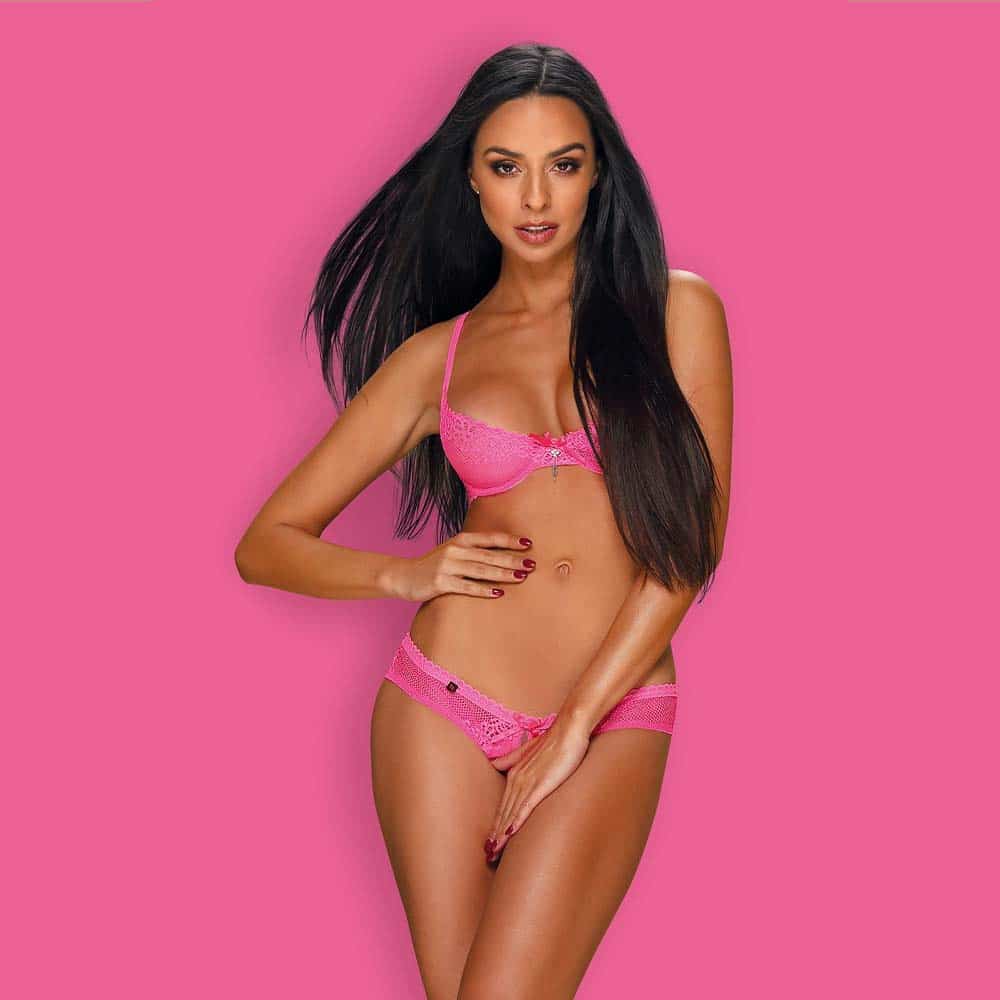 Pink Obsessive Alabastra Lingeri Sæt - Obsessive Lingerie  - 5901688231340