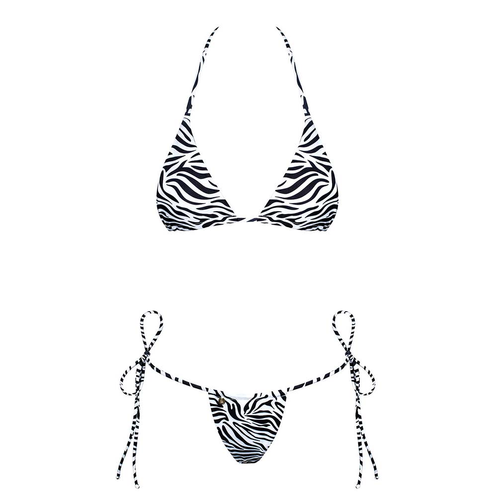 Hvid Obsessive Carribella Bikini Zebra - Obsessive Lingerie  - 5901688230725