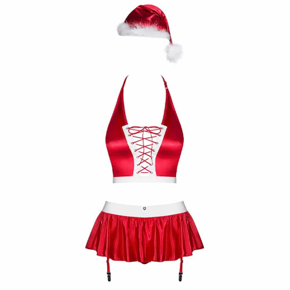 Rød Obsessive Claus Kostume - Obsessive Lingerie  - 5901688233344